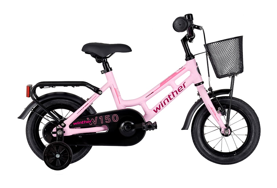 Winther 150 pige 12in 1 gear Mat pink/purple pigecykel I pink
