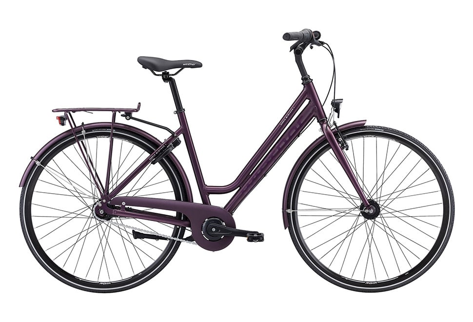 Purple Winther 1 damecykel i mat lilla/blank lilla