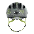 ABUS Smiley 3.0 LED cykelhjelm i grå/grøn - Grey Space Shiny
