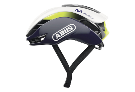 ABUS GameChanger 2.0 cykelhjelm Movistar Team 24 i hvid og blå