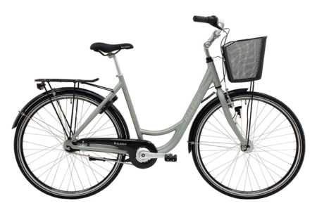 Raleigh Shopping Society Damecykel 7g Shimano Nexus fodbr. mat sølv grøn