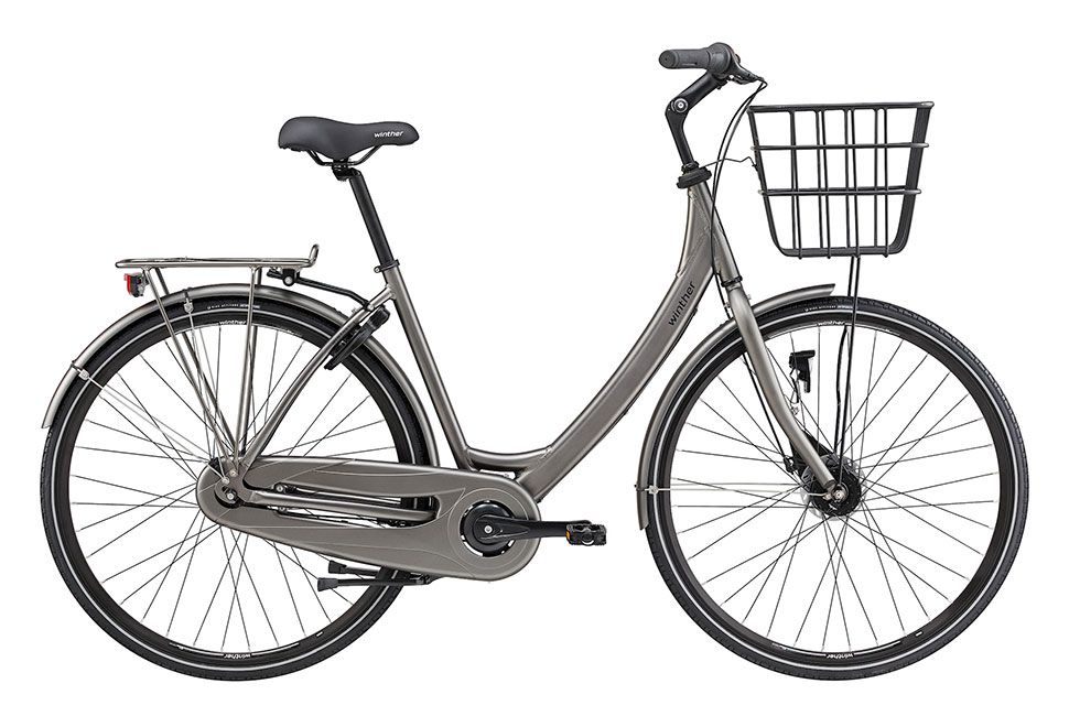 Winther 4 Damecykel 7g Shimano Nexus fodbr. mat grå brun