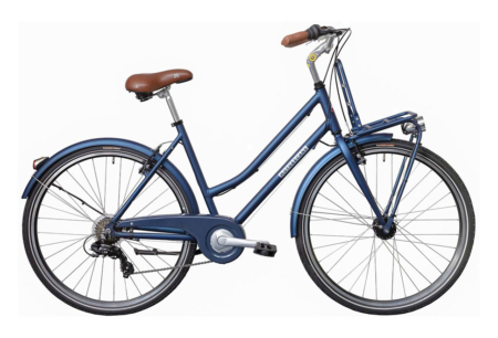 Motobecane Classic de Luxe Damecykel 26in Tourney 7 gear matblå