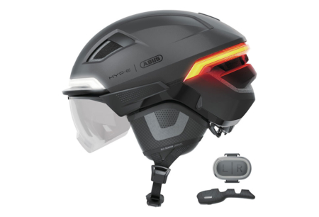 ABUS HYP-E BL.ACE cykelhjelm i sort - volcano titan