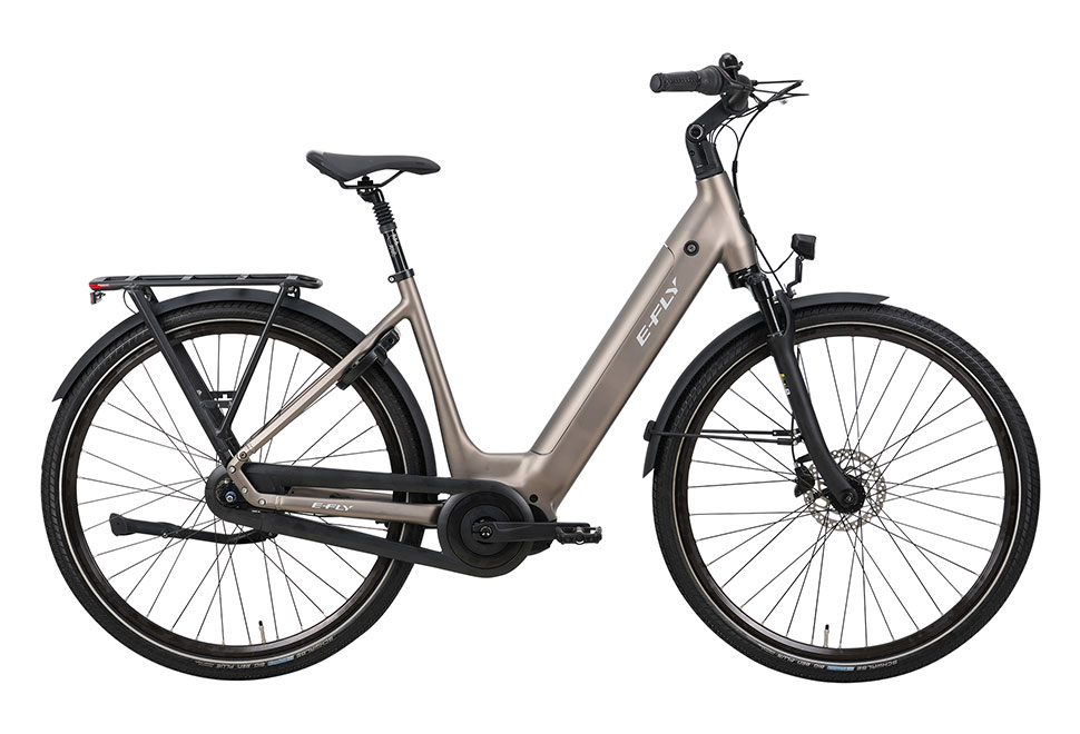 E-FLY Vela 7 gear dame elcykel i Coffee Brown Metallic / brun e-bike