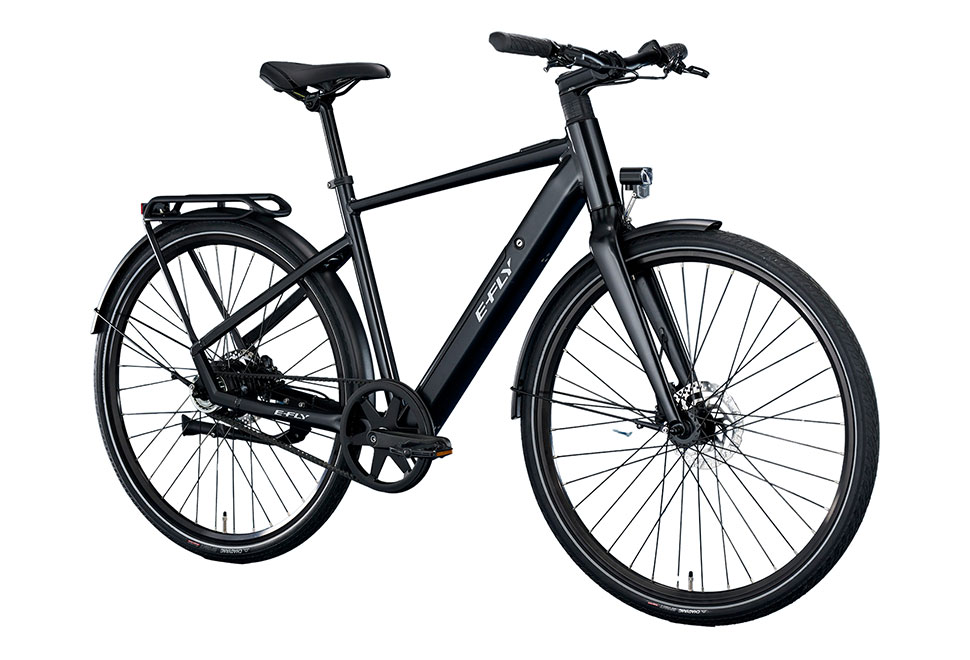E-FLY EOS 1 gear herre elcykel i sort singlespeed