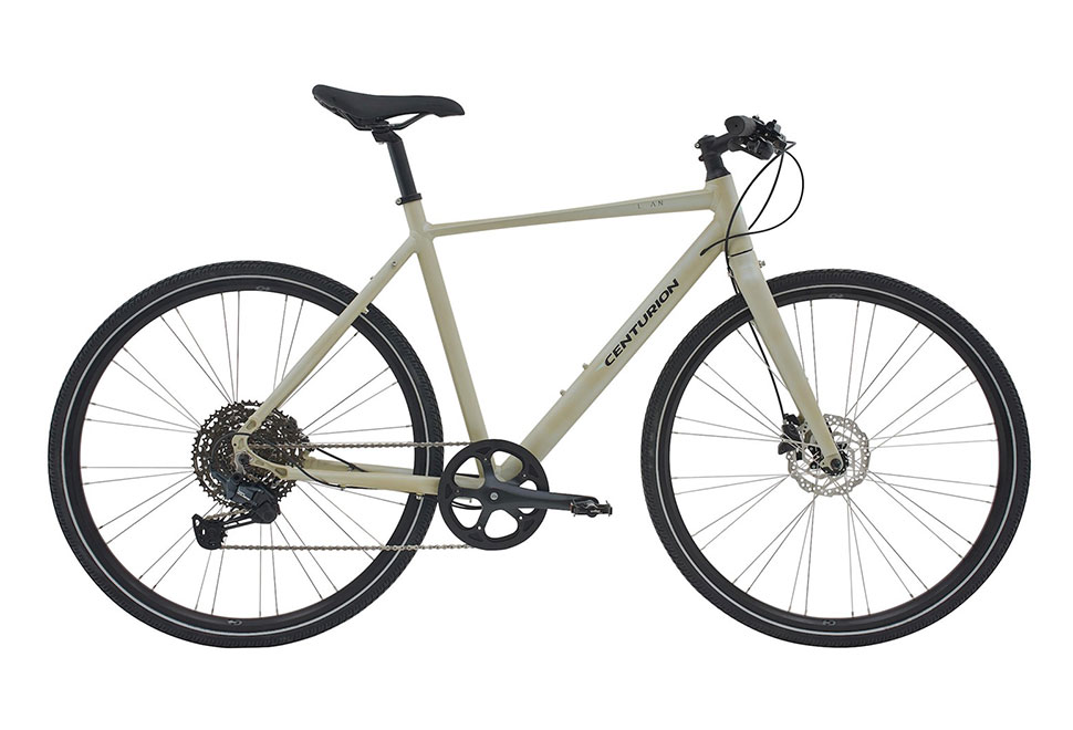 Centurion Lean Herrecykel 9 gear hydrauliske skivebremser i farven mat sølv hvid