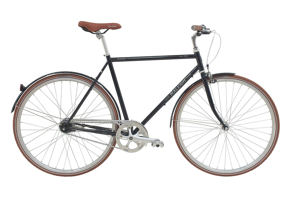 Raleigh Kent Herrecykel 7 gear fodbremse i farven blank sort