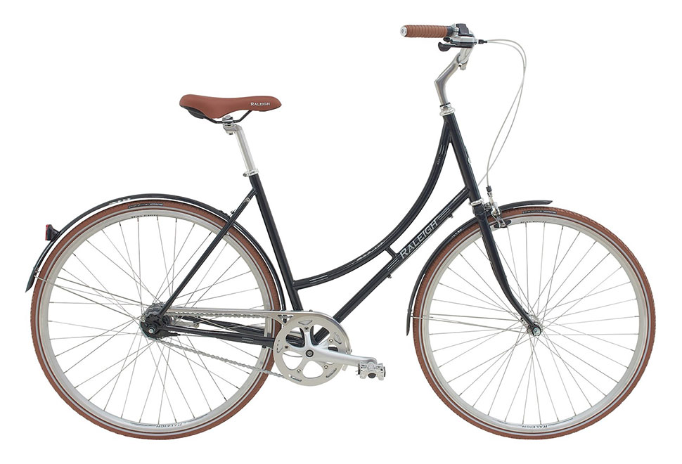 Raleigh Kent Damecykel 7 gear fodbremse i farven blank sort