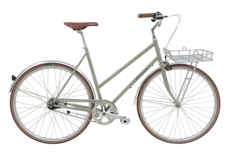 Raleigh Yate Cargo Damecykel 7 gear fodbremse i farven blank lys grå