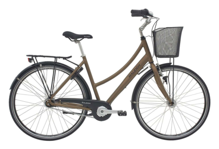 Raleigh City Classic Damecykel 7 gear Shimano Nexus fodbremse i farven mat brun