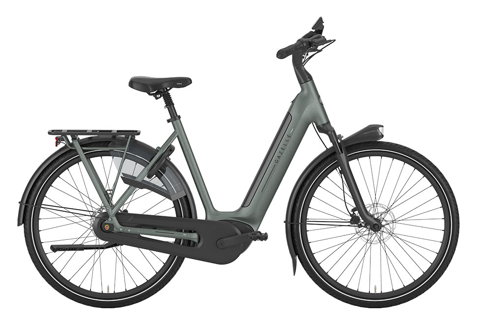Gazzel Arroyo C8+ Elite damecykel ebike i twilight green