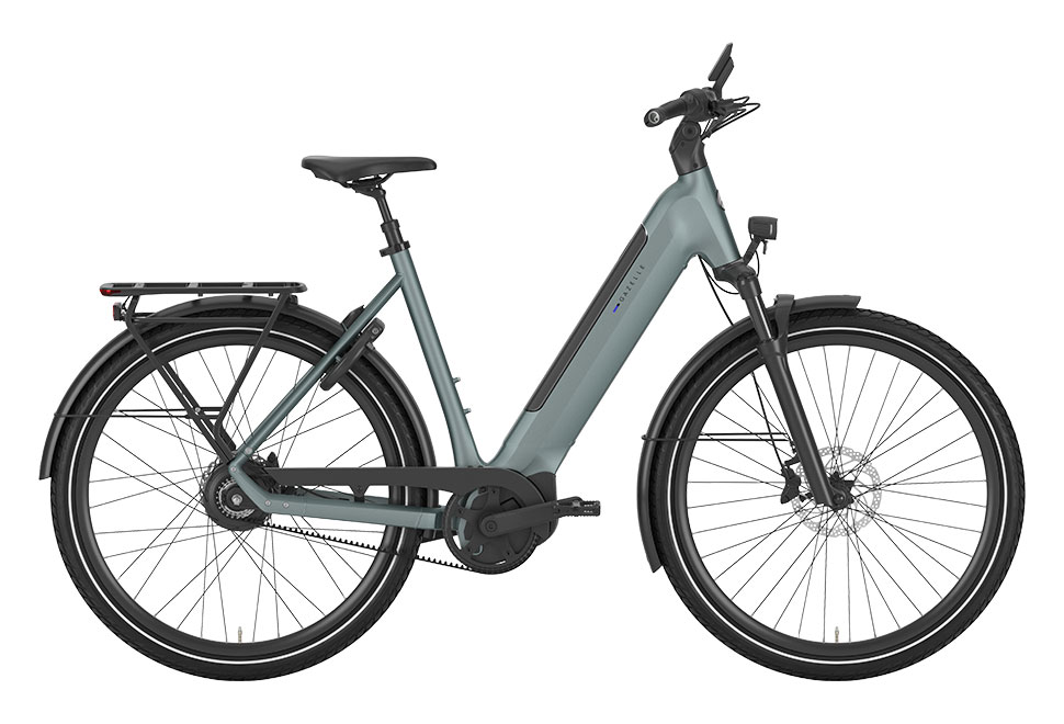 Gazelle Ultimate C380 trinløse gear e-bike damecykel i farven dew green / grøn