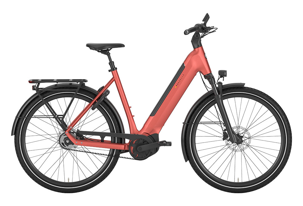 Gazelle Ultimate C5+ 5 gear e-bike damecykel i farven metallic orange