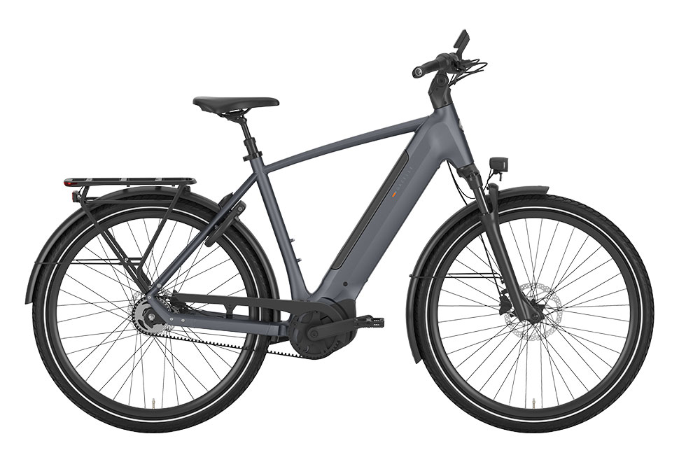 Gazelle Ultimate C5+ 5 gear e-bike herrecykel i farven meteor grey / grå