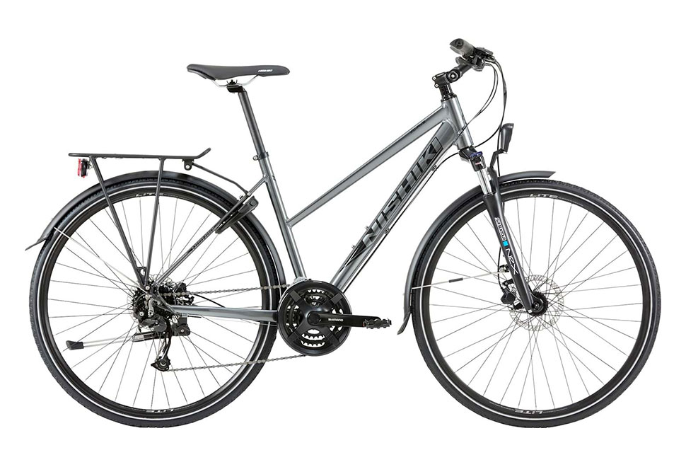 Nishiki XC Five Damecykel 24g hydr. disc lavagrå